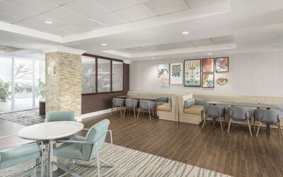 Lobby at Homewood Suites By Hilton Miami Airport-Blue Lagoon.