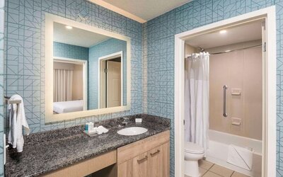 Bathroom at Homewood Suites By Hilton Miami Airport-Blue Lagoon.