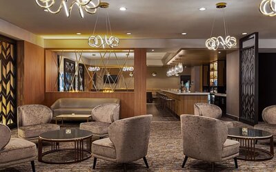 Lobby seating at DoubleTree By Hilton Pointe Claire Montreal Airport West.