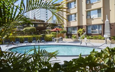Outdoor pool at Pagoda Hotel.