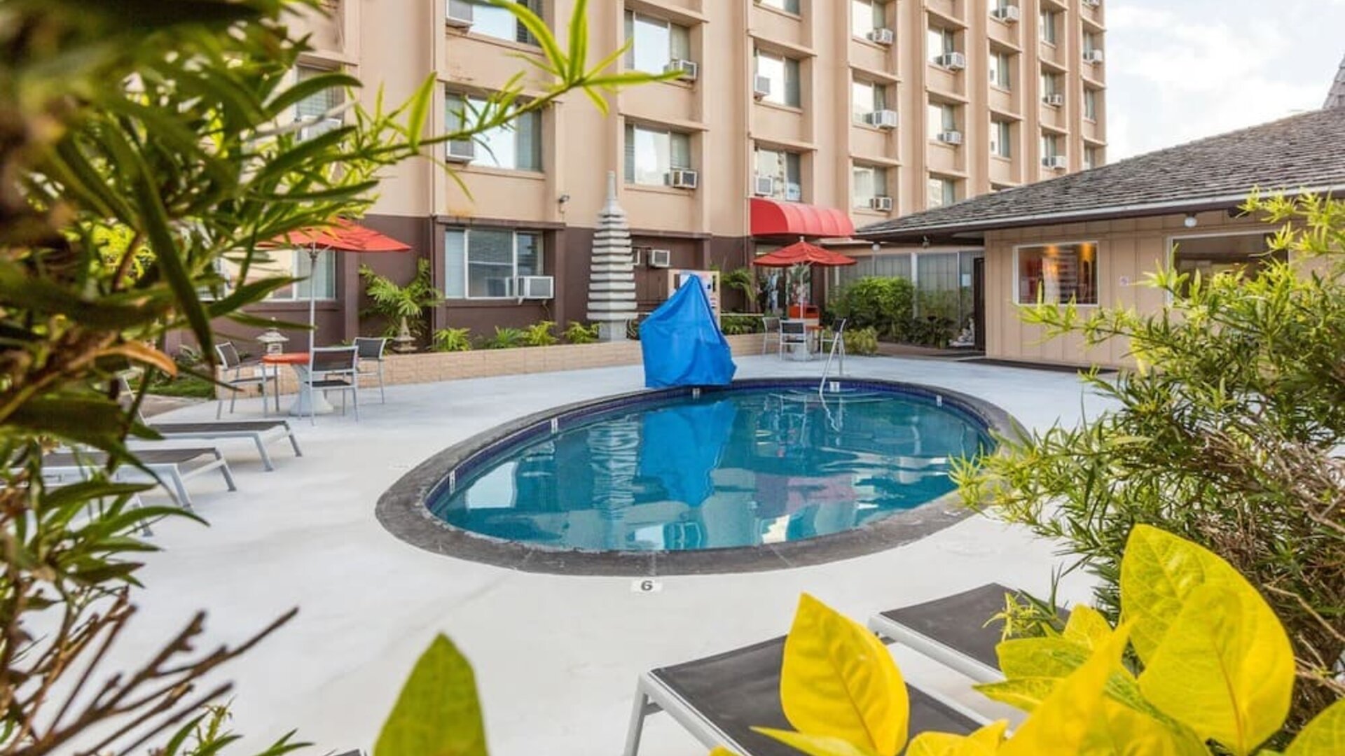 Outdoor pool at Pagoda Hotel.