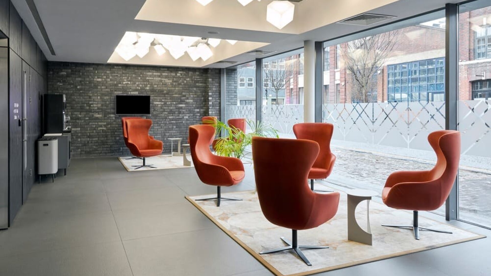 Lobby at Four Points Flex By Sheraton Birmingham Jewellery Quarter.