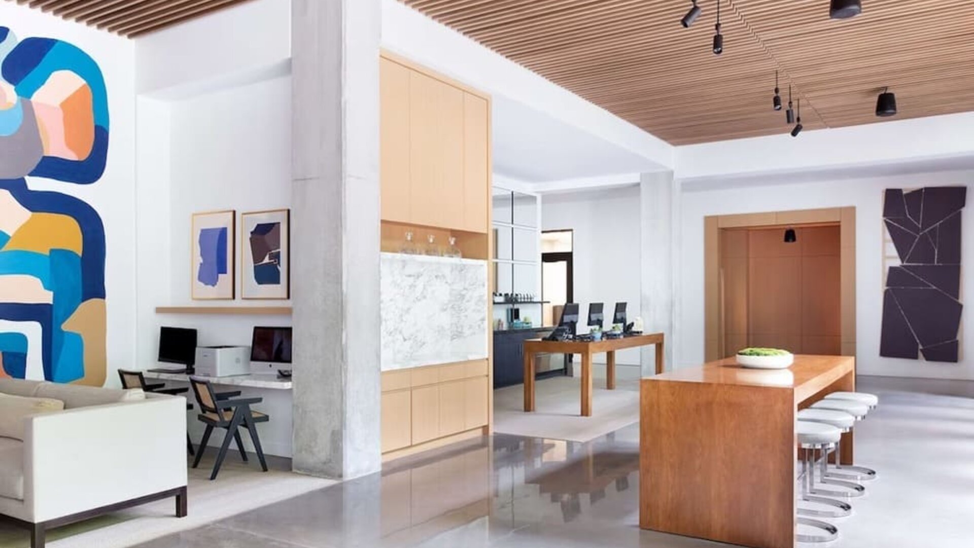 Lobby at Canopy By Hilton Austin Downtown.