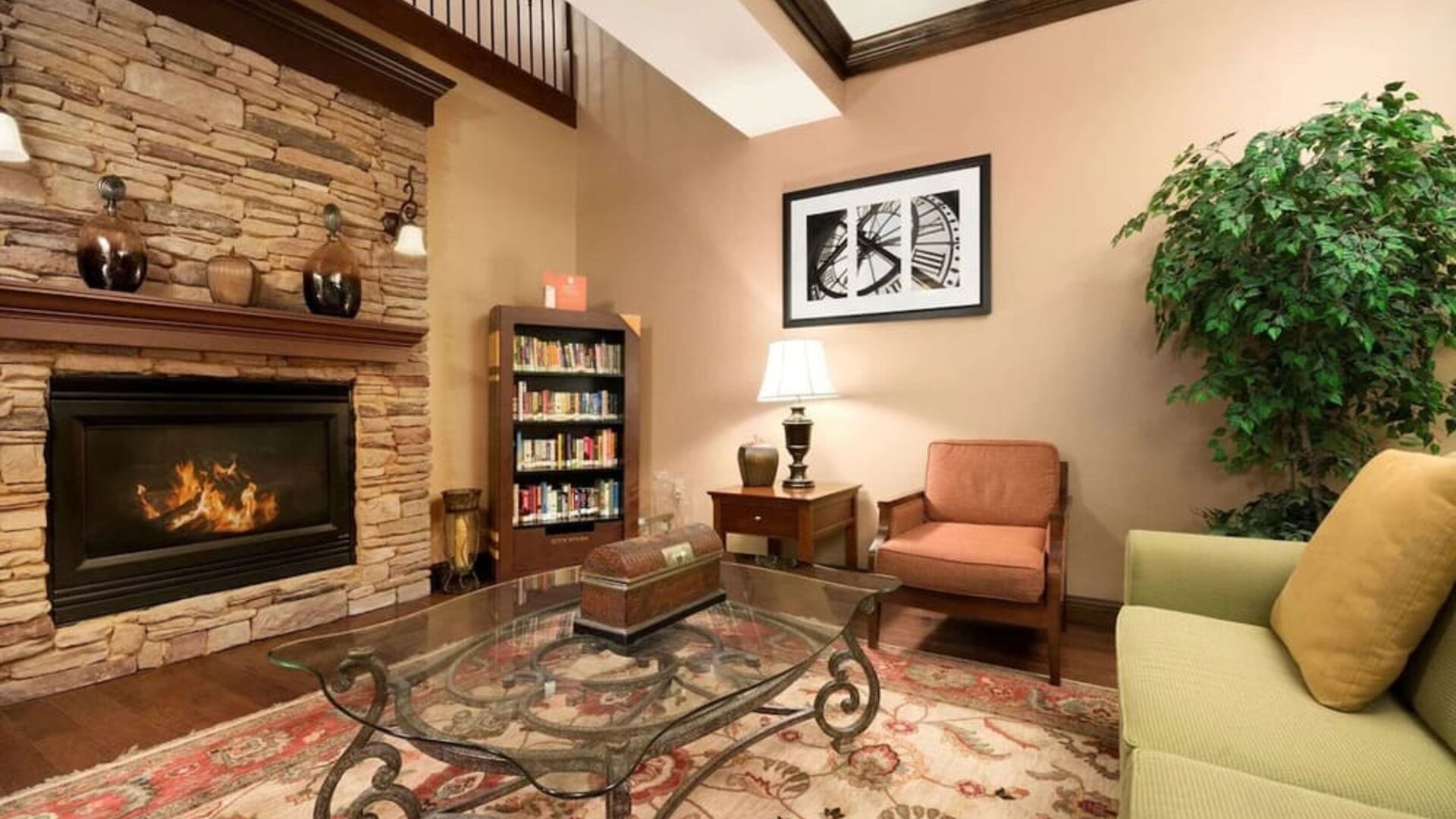 Fireplace at Country Inn & Suites By Radisson, Norcross, GA.