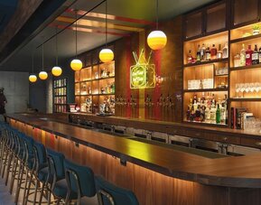 Bar at Moxy NYC Downtown.