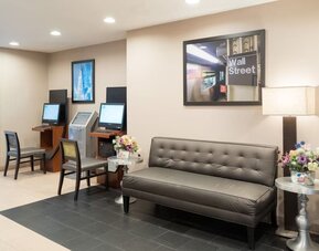 Lobby area at Holiday Inn Express Wall Street.