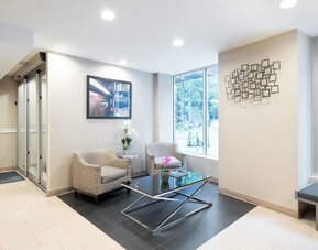 Lobby area at Holiday Inn Express Wall Street.