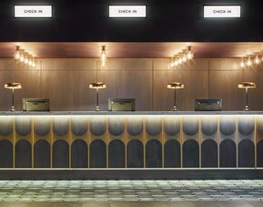 Hotel reception at Leonardo Hotel Dublin Parnell Street.