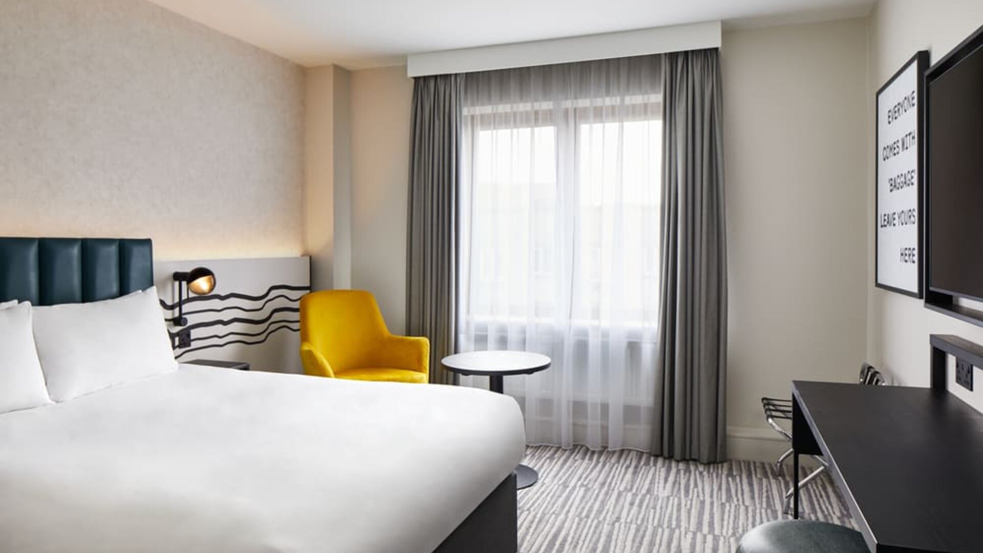 King room with TV at Leonardo Hotel Dublin Christchurch.