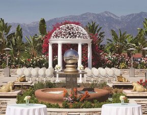 Beautiful gardens at Hilton Los Angeles/San Gabriel, perfect for a peaceful stroll or outdoor relaxation.