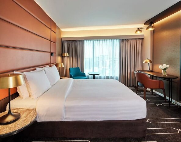 Day use room with natural light at Crowne Plaza Sydney Airport.