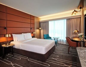 Day use room with natural light at Crowne Plaza Sydney Airport.