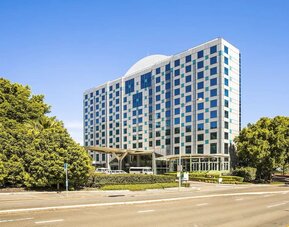 Hotel exterior at Crowne Plaza Sydney Airport.