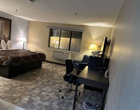 Day room with work desk at Super 8 By Wyndham Baltimore/Essex Area.