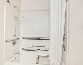 Bathroom at Super 8 By Wyndham Baltimore/Essex Area.