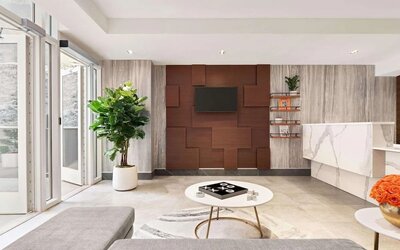 Lobby area with comfortable seating at Wingate By Wyndham New York Midtown South/5th Ave.