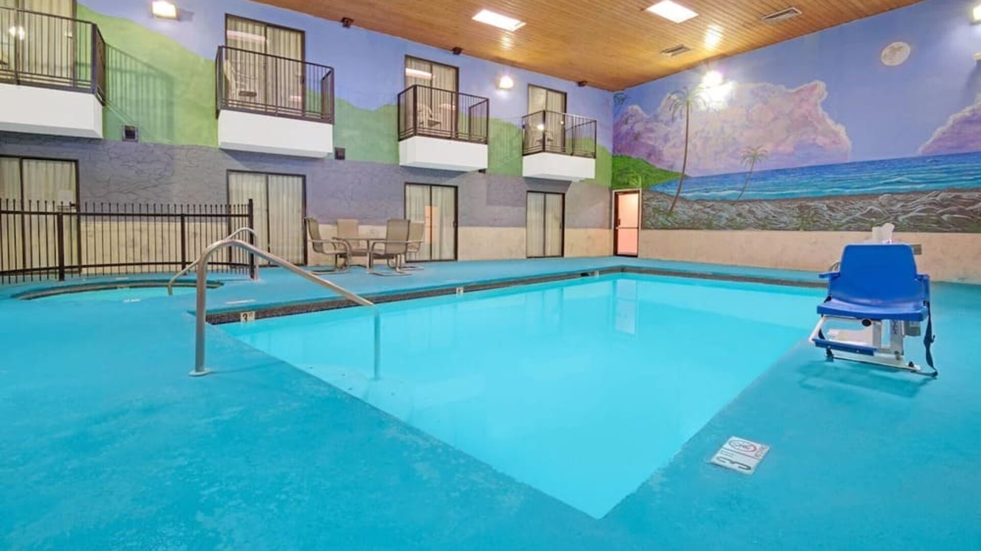 Indoor pool at Days Inn By Wyndham East Albuquerque.