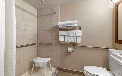 Bathroom with towels  at Comfort Inn Glenmont - Albany South.