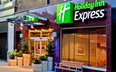 Exterior view of the Holiday Inn Express Times Square.