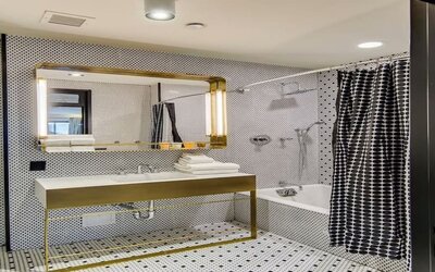Bathroom at Hotel Shocard NYC.