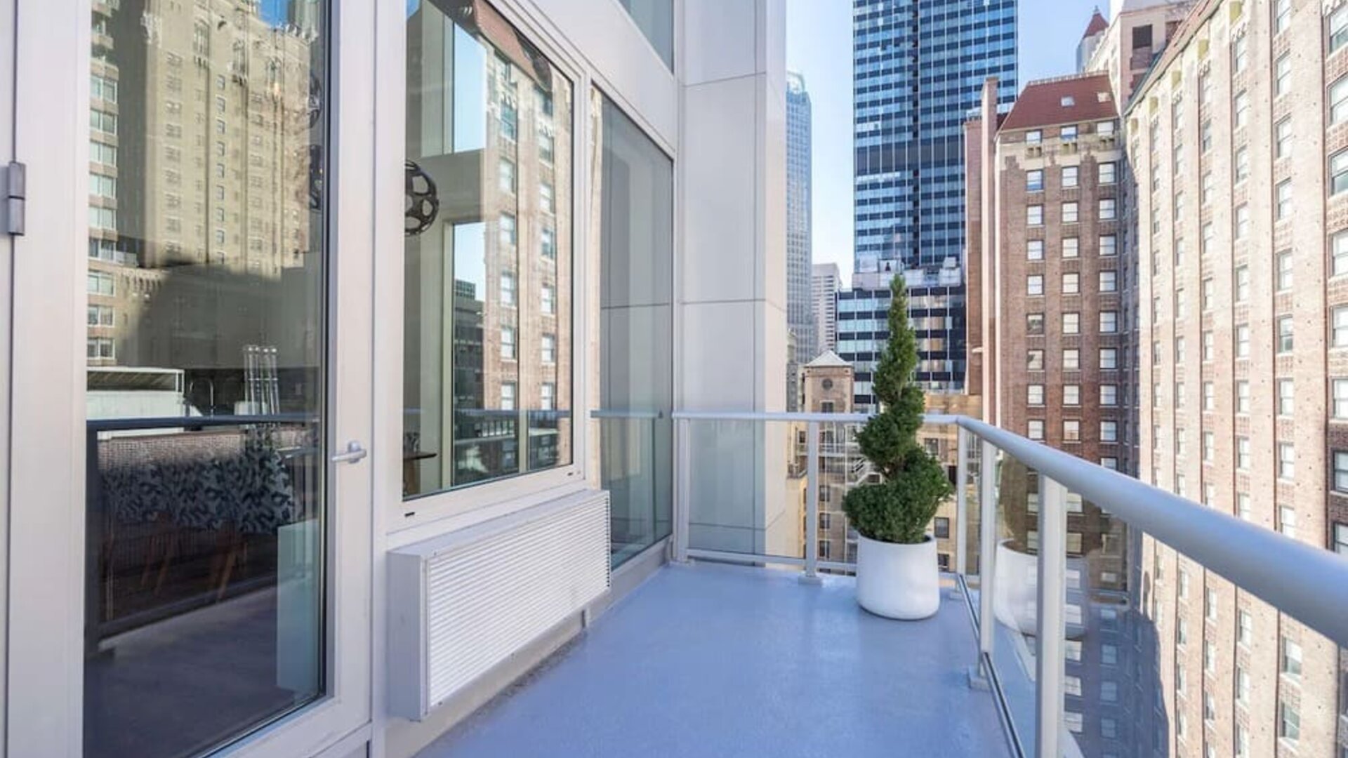 View of the city from a balcony at The Bernic Hotel New York City, Tapestry Collection By Hilton.