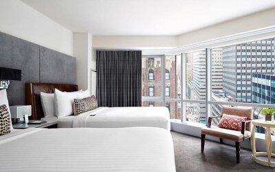 Day use room with large windows and natural light at Hotel 48LEX New York.