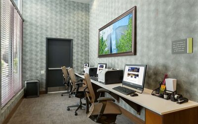 Fully equipped business center at Hilton Garden Inn Midtown East..