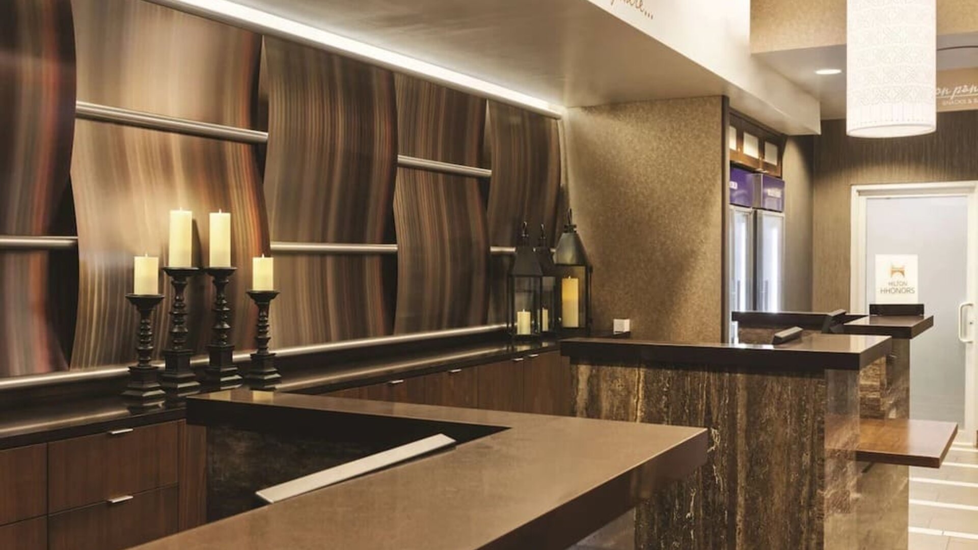 Welcoming reception area at Hilton Garden Inn Midtown East..