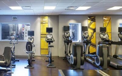 Equipped fitness center at M Social Hotel Times Square.