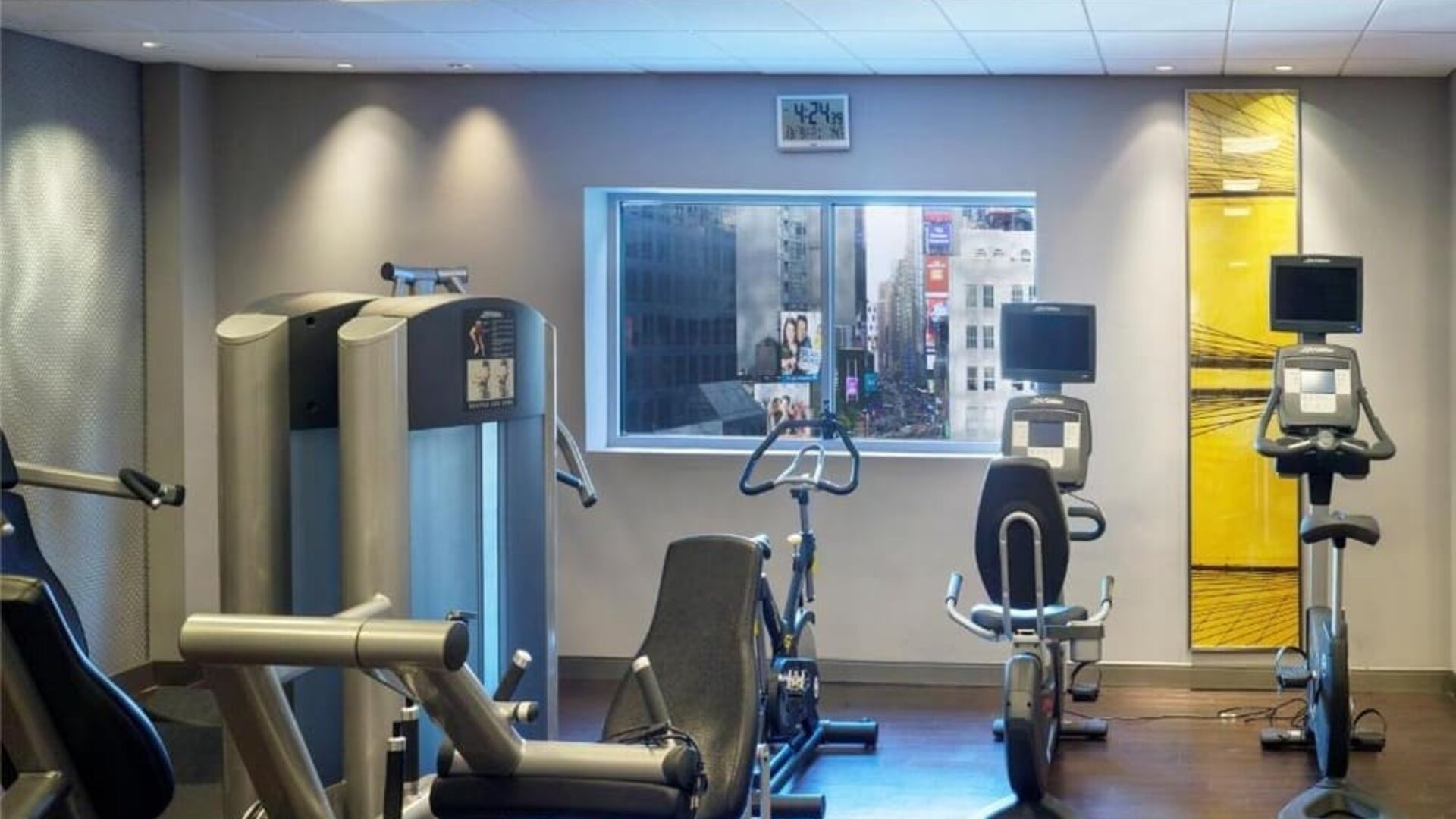Equipped fitness center at M Social Hotel Times Square.