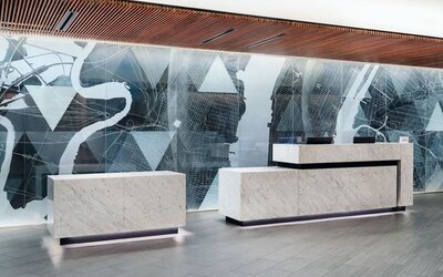 Reception at Courtyard By Marriott Long Island City/New York Manhattan View.