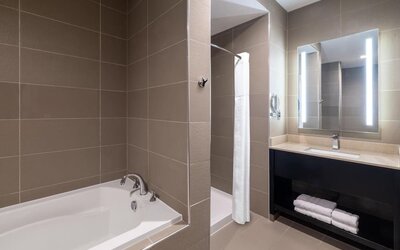 Bathroom at Best Western Premier NYC Gateway.