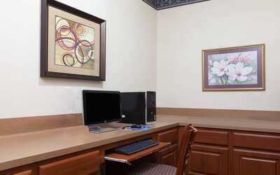 Business center at Hotel Piney Woods.