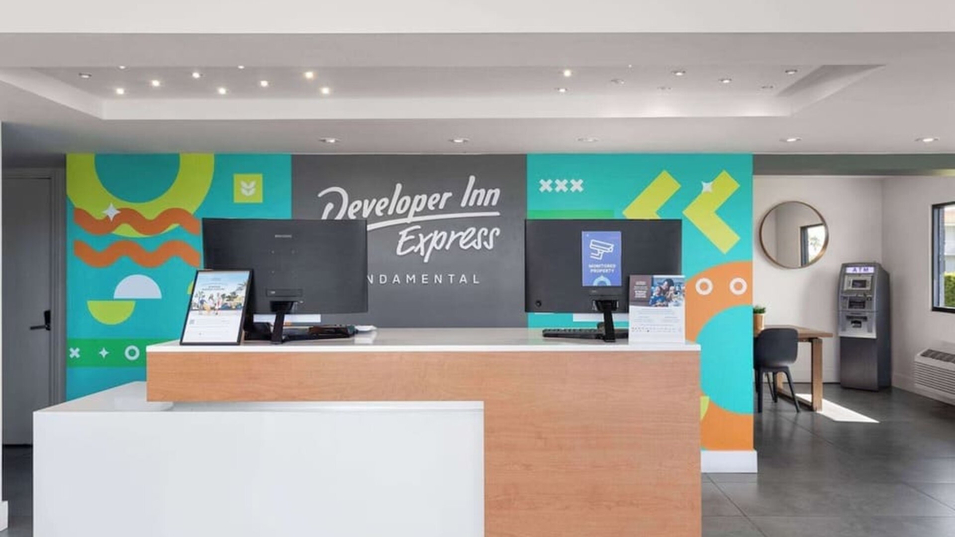 Reception desk at Travelodge By Wyndham Fundamental.