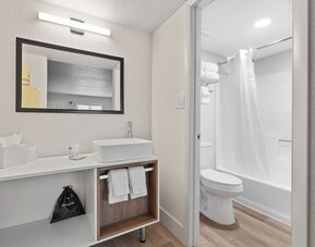Bathroom at Howard Johnson by Wyndham Highway.