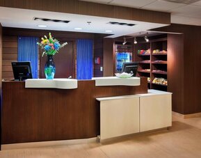 Welcoming reception at Fairfield Inn East Rutherford Meadowlands.