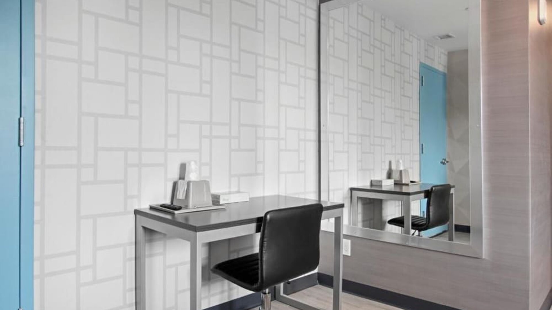 Day use room with work desk at Hotel 365 Bronx.