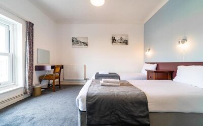 Day room with workspace at The Southcliff Hotel.