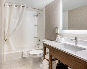 Guest bathroom at Holiday Inn Express Chicago - Downers Grove.