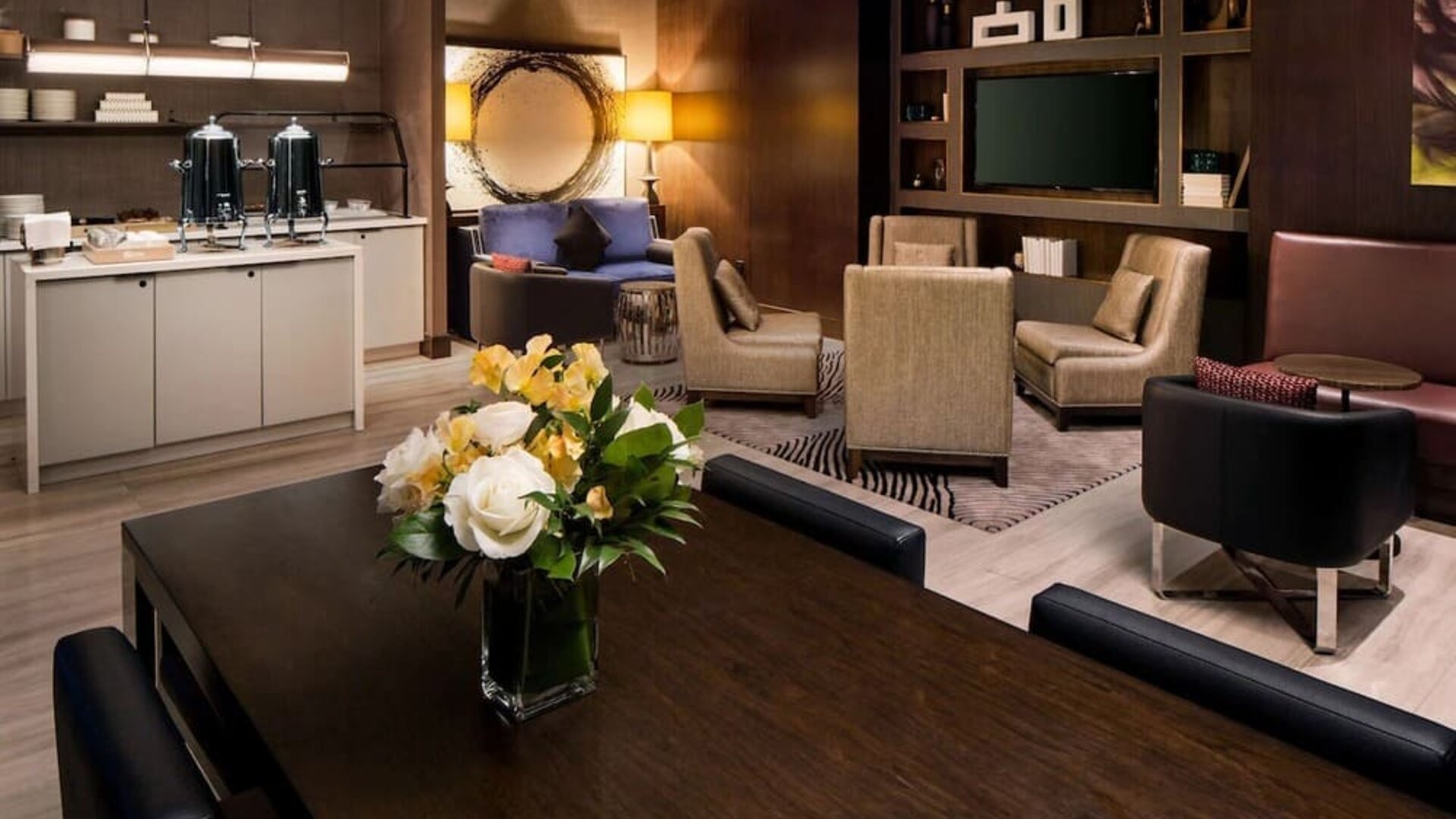 Executive lounge at Hilton Brooklyn New York.