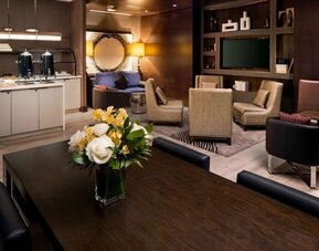 Executive lounge at Hilton Brooklyn New York.