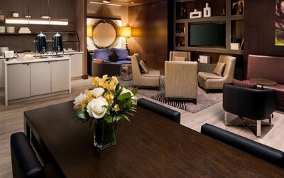 Executive lounge at Hilton Brooklyn New York.