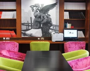 Board room and business center at Hampton By Hilton Liverpool/John Lennon Airport.