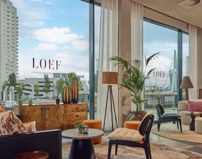 Coffee shop and lobby seating at Haven Hotel Rotterdam.