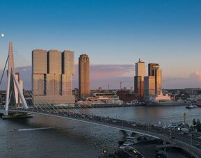 Beautiful canal views at DoubleTree By Hilton Rotterdam Centre.
