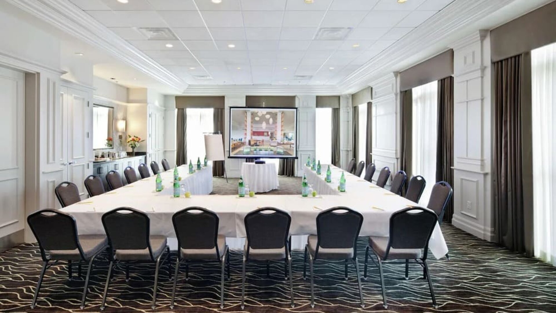Large meeting room at Hilton Garden Inn Montreal Airport.