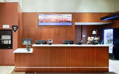 Reception desk at Hilton Garden Inn New York/West 35th Street.