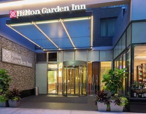 Front entrance view of Hilton Garden Inn New York Central Park South-Midtown West.
