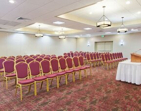 Meeting and event room with theater-style seating at Holiday Inn Downtown Shreveport.