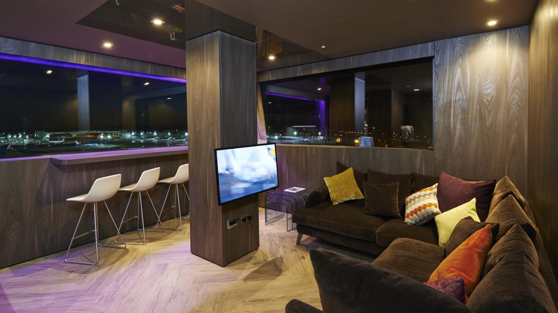 Lounge area at Bloc Hotel.